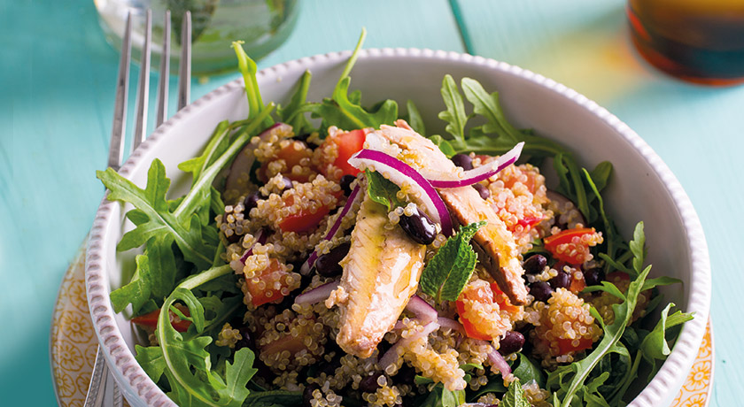 Saladas mornas quinoa