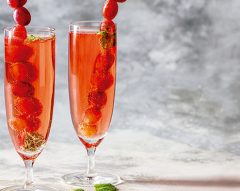 Cocktail de espumante rosé