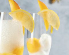 Mimosa com sorvete de manga e limão