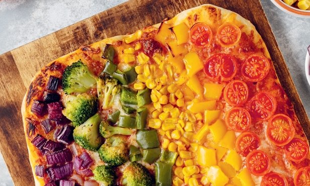 Pizza de legumes para crianças