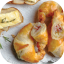Mini-croissants com queijo Roquefort