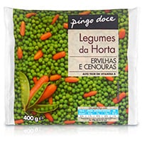 Ervilhas e Cenouras Congeladas Pingo Doce 400 g
