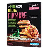 Mini Pizzas de Queijo & Fiambre Pingo Doce 360 g