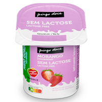 Iogurte de Morango sem Lactose Pingo Doce 120 g