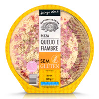 Pizza Fresca de Queijo e Fiambre sem Glúten e sem Lactose Pingo Doce 390 g