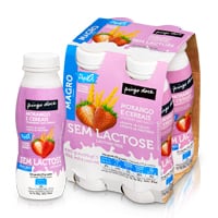 Iogurte Líquido Magro Morango e Cereais sem Lactose Pingo Doce 4×170 g