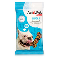Snack para Cão Mini-Bones para Raças Pequenas ActivPet 140 g