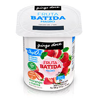 Iogurte Magro Fruta Batida Morango e Menta Pingo Doce 125 g