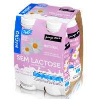 Iogurte Líquido Magro Natural sem Lactose Pingo Doce 4×170 g