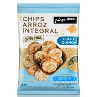Chips de Arroz Integral Super Finas com Chia e Quinoa 25G