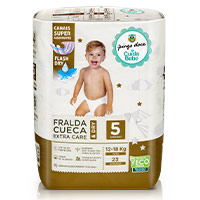 Fraldas Cueca Extra Care & Dry T5 12-18kg Pingo Doce Cuida Bebé 23 un