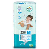Fraldas Care & Dry T5 13-18kg Pingo Doce Cuida Bebé 44 un