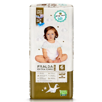 Fraldas Extra Care & Dry T6 +17kg Pingo Doce Cuida Bebé 36 un