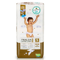 Fraldas Extra Care & Dry T5 13-18kg Pingo Doce Cuida Bebé 40 un