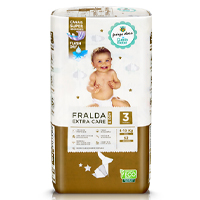 Fraldas Extra Care & Dry T3 4-10kg Pingo Doce Cuida Bebé 52 un