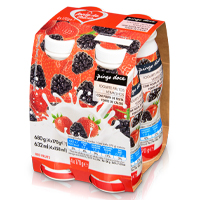 Iogurte Líquido Frutos Vermelhos Pingo Doce 4×170 g