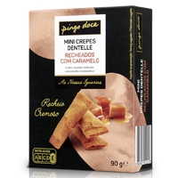 Mini Crepes Dentelle Recheados com Caramelo Iguarias Pingo Doce 90 g