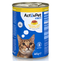 Comida Húmida para Gato Frango e Vitela ActivPet 415 g