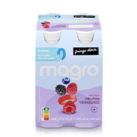 Iogurte Líquido Magro Frutos Vermelhos Pingo Doce 4×170 g