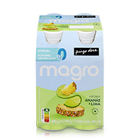 Iogurte Líquido Magro Ananás e Lima Pingo Doce 4×170 g