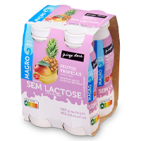Iogurte Líquido Magro Tropical sem Lactose Pingo Doce 4×170 g